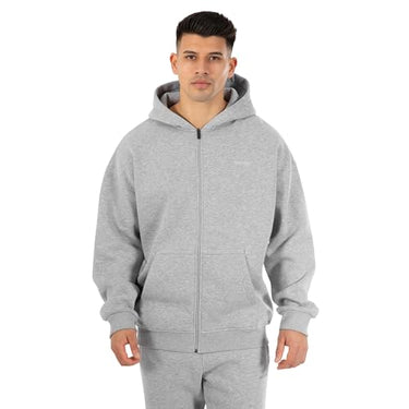 SMILODOX Zip Hoodie Herren Marin, lässiger Oversize Baumwoll-Pullover mit Kängurutasche und Kapuze, Langarm Hoody, Pulli Bequem Vielseitig Kombinierbar, Optimaler Sewater für Sport, Fitness und Alltag im Sale